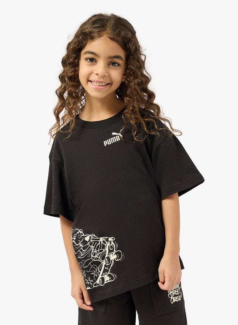 بوما تيشيرت برسومات شبابي مريح بتصميم التسعينات - Image 3